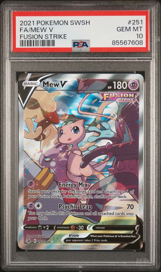 Pokemon Mew V Fusion Strike Full Alt Art 251/264 PSA 10 Gem Mint