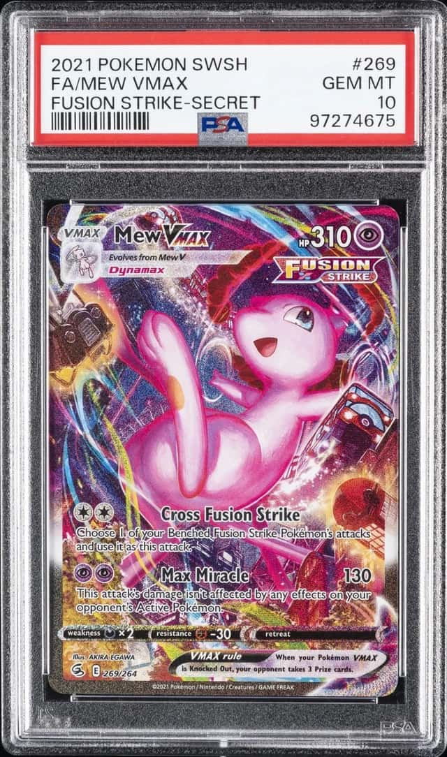 Mew Vmax 269/264 Secret Fusion Strike Pokemon PSA 10 Gem Mint *675