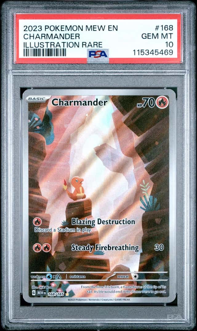Pokemon Charmander 151 168/165 Illustration Rare PSA 10 Gem Mint