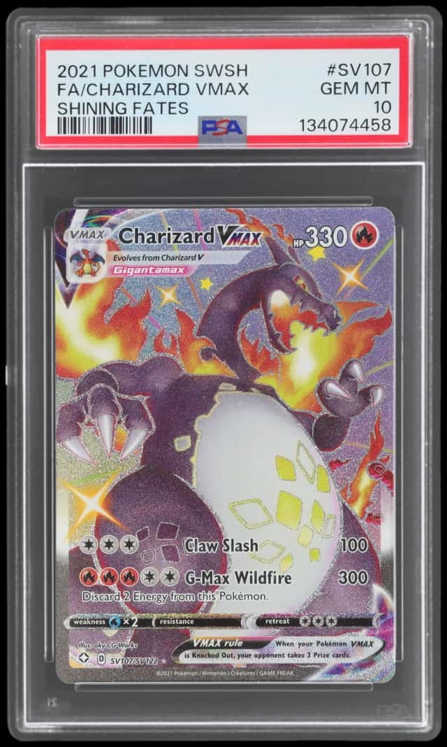 2021 Pokemon Sword and Shield Shining Fates Shiny Vault Charizard Vmax #SV107