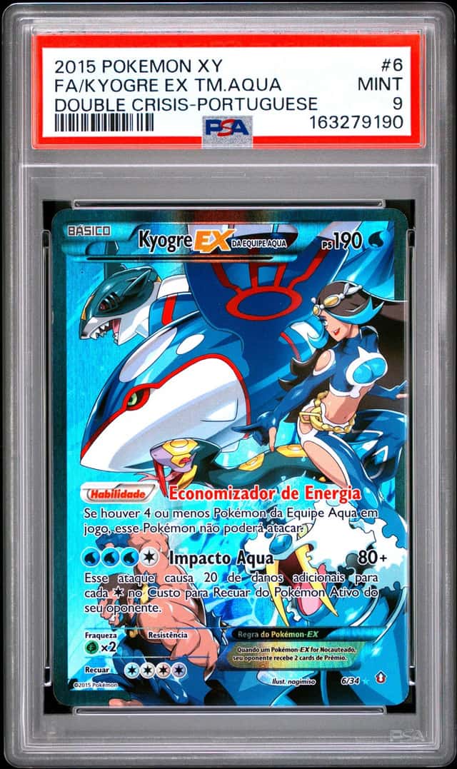 2015 Pokemon XY Double Crisis Portuguese Team Aqua's Kyogre Ex #6