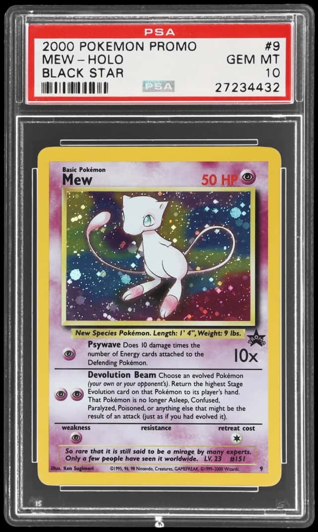 2000 Pokemon Black Star Promo Pokemon League Holo Mew #9
