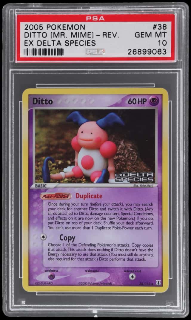 2005 Pokemon Ex Delta Species Reverse Holo Ditto #38