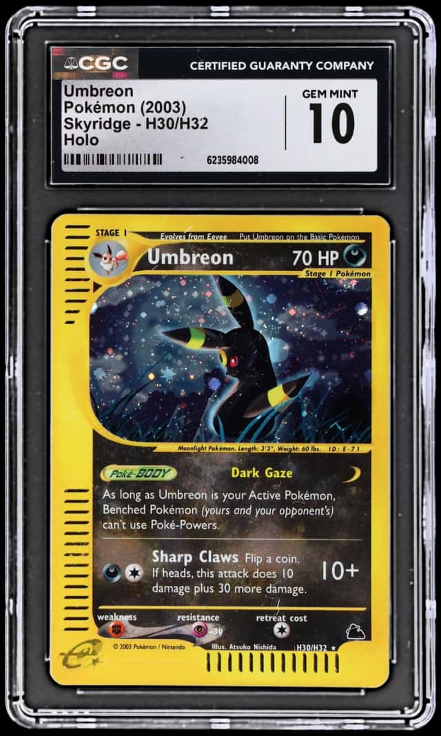 2003 Pokemon Skyridge Holo Umbreon #H30