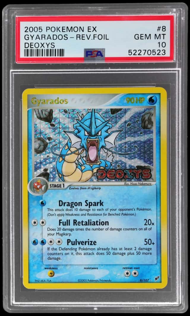 2005 Pokemon Ex Deoxys Reverse Holo Gyarados #8