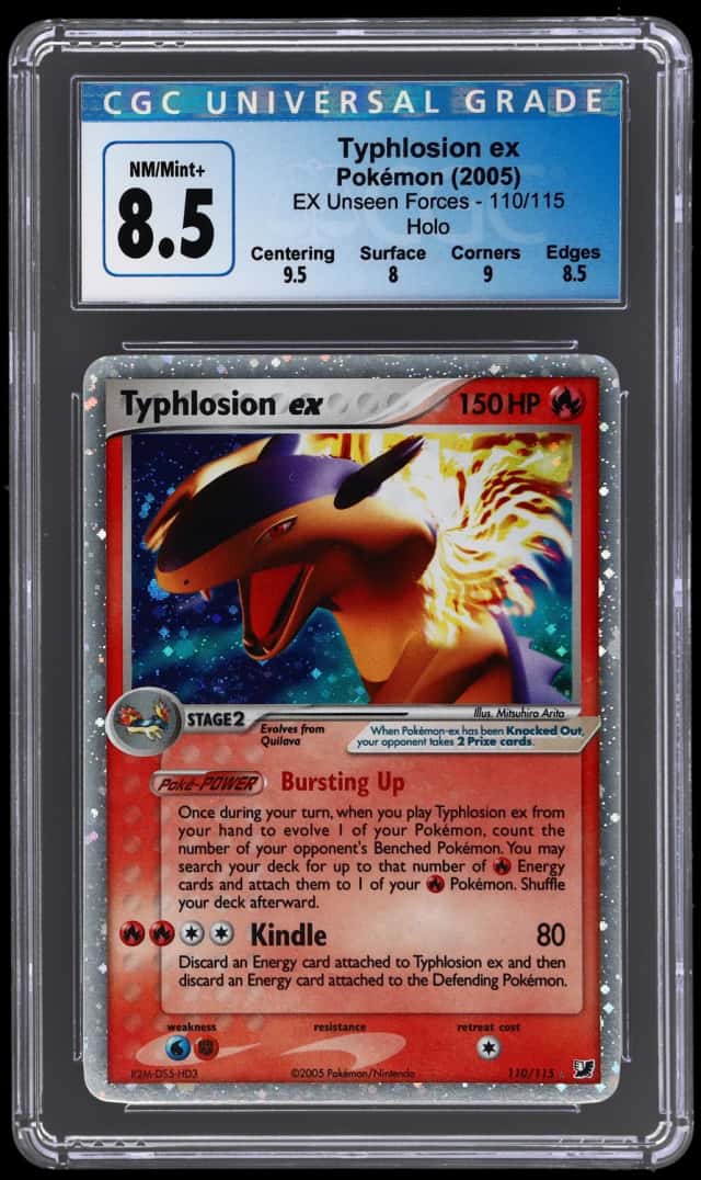 2005 Pokemon Ex Unseen Forces Holo Typhlosion Ex #110