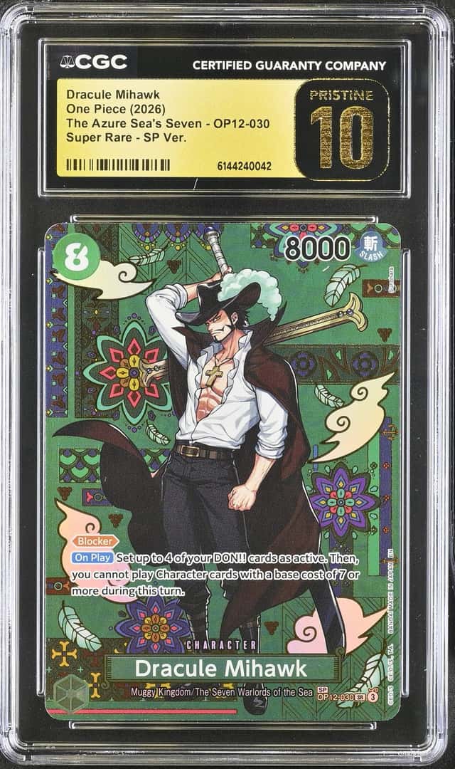One Piece Card Game Dracule Mihawk 030 The Azure Sea's...