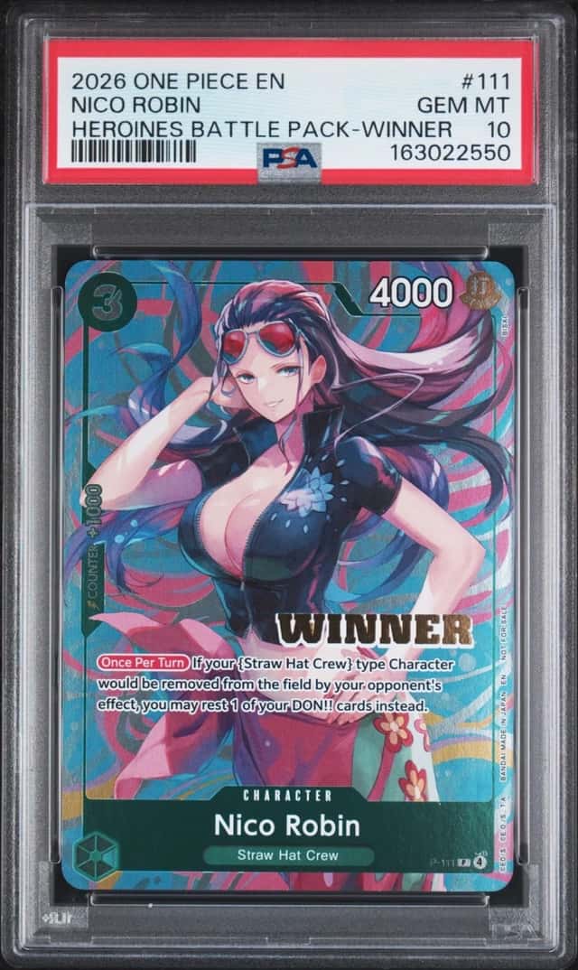 2026 ONE PIECE HEROINES BATTLE PACK WINNER #111 NICO ROBIN PSA 10