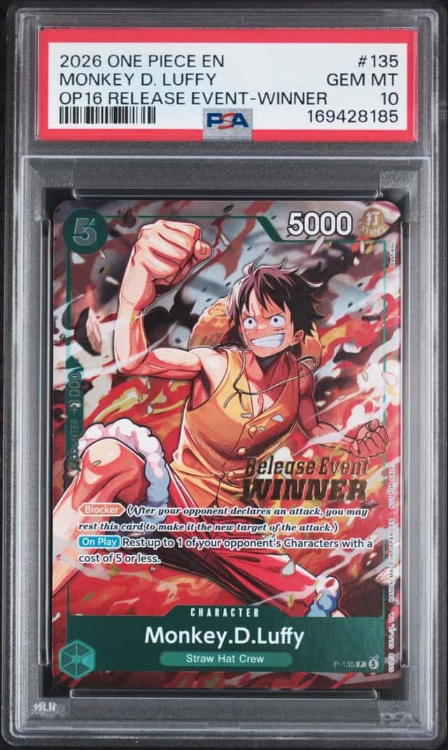 2026 ONE PIECE PROMOS #135 MONKEY D. LUFFY PSA 10