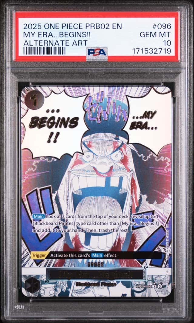 2025 ONE PIECE PRB02-PREMIUM BOOSTER VOL.2 ALT ART #096 MY ERA...BEGINS!! PSA 10