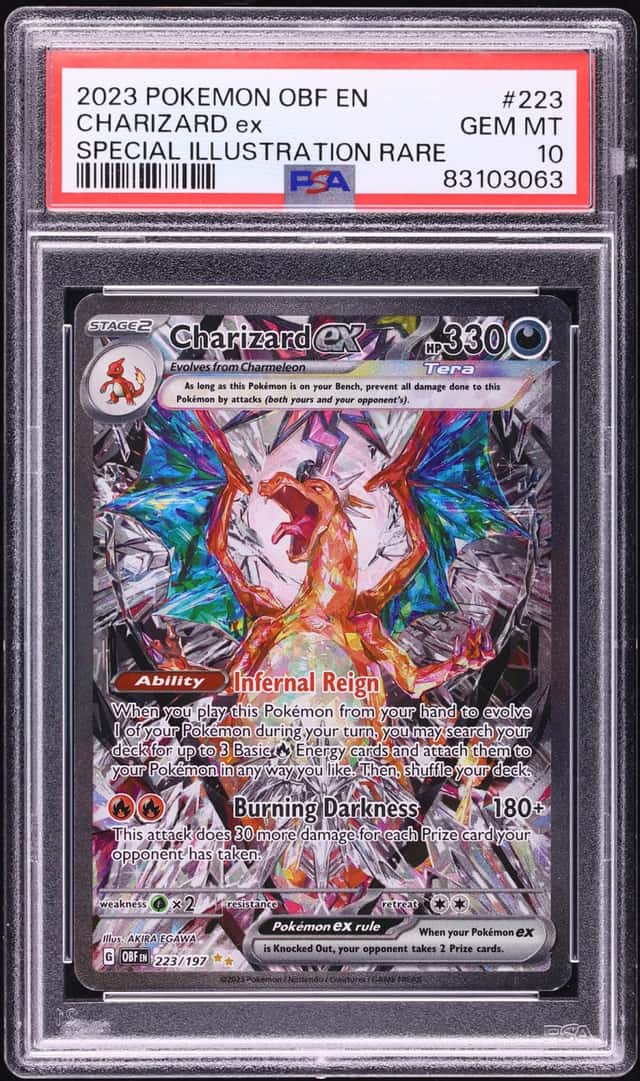 2023 Pokemon Scarlet & Violet Obsidian Flames SIR Charizard Ex #223 PSA 10 GEM MINT