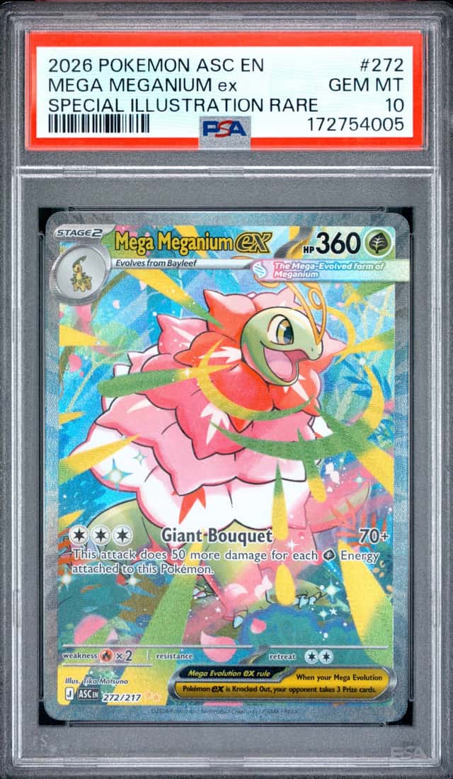 2026 POKEMON ASC EN-ASCENDED HEROES #272 MEGA MEGANIUM EX PSA 10