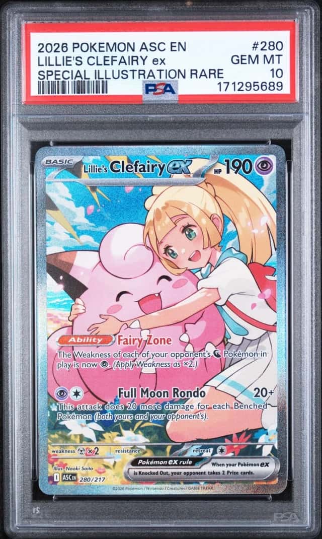 2026 POKEMON ASC SPECIAL ILLUSTRATION RARE #280 LILLIE'S CLEFAIRY EX PSA 10