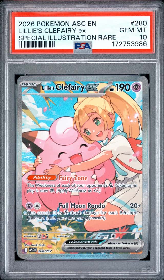 2026 POKEMON ASC SPECIAL ILLUSTRATION RARE #280 LILLIE'S CLEFAIRY EX PSA 10