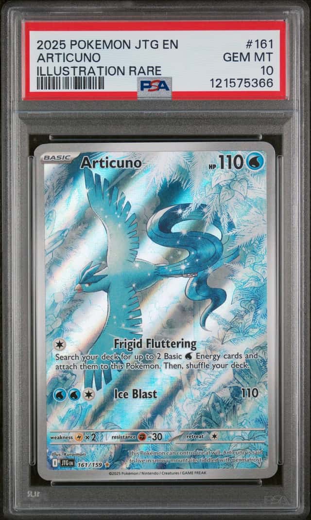 ARTICUNO 2025 POKEMON JOURNEY TOGETHER 161/159 ILLUSTRATION RARE PSA 10 Q3963-7