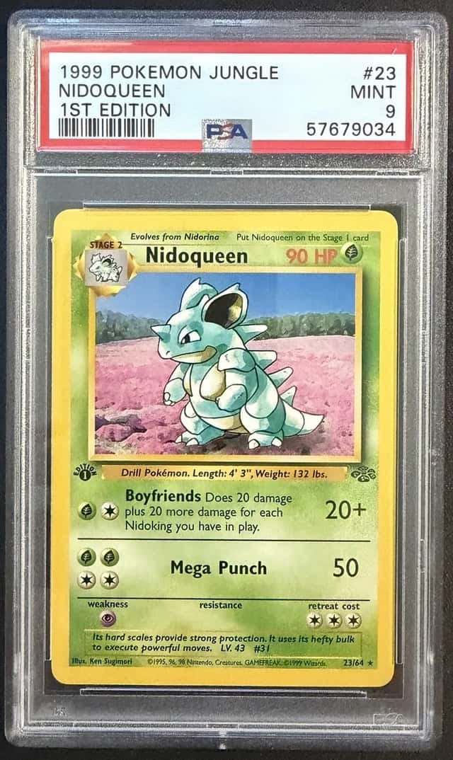 1999 Pokémon Jungle Nidoqueen 1st Edition PSA 9 RARE