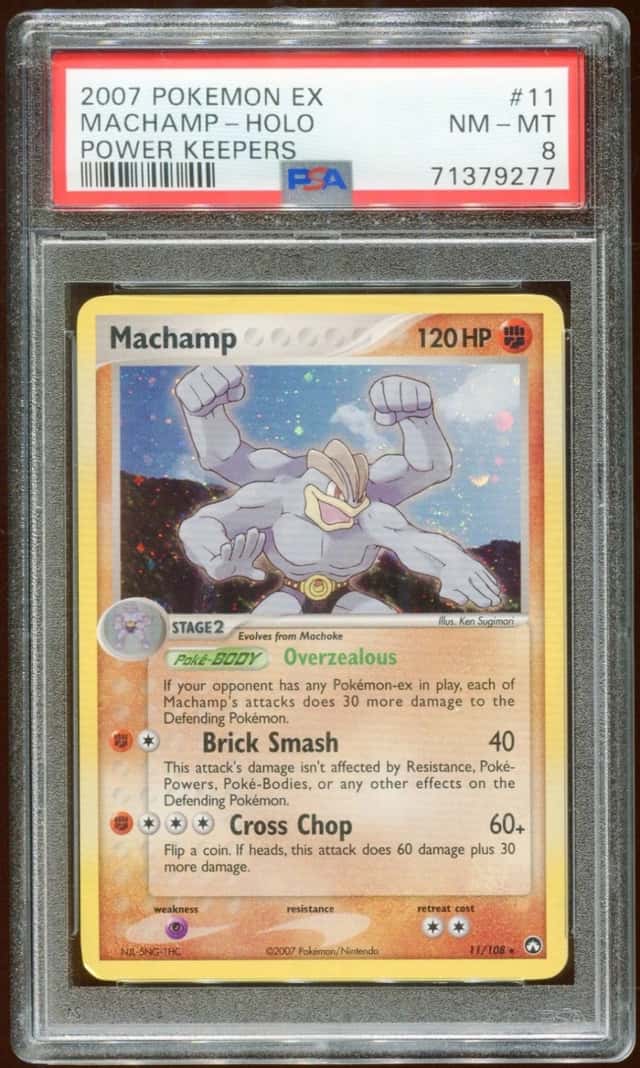 2007 POKEMON EX POWER KEEPERS MACHAMP #11/108 RARE HOLO FOIL PSA 8 E10
