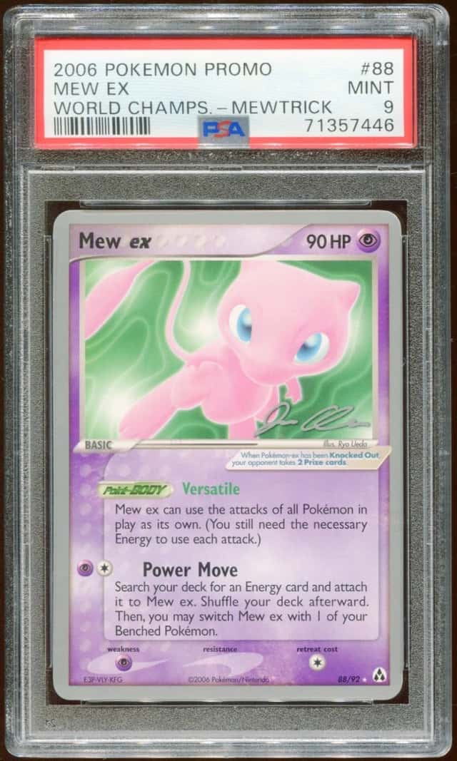 2006 POKEMON WORLD CHAMPIONSHIPS MEWTRICK MEW EX NON-HOLO #88/92 PSA 9 E10