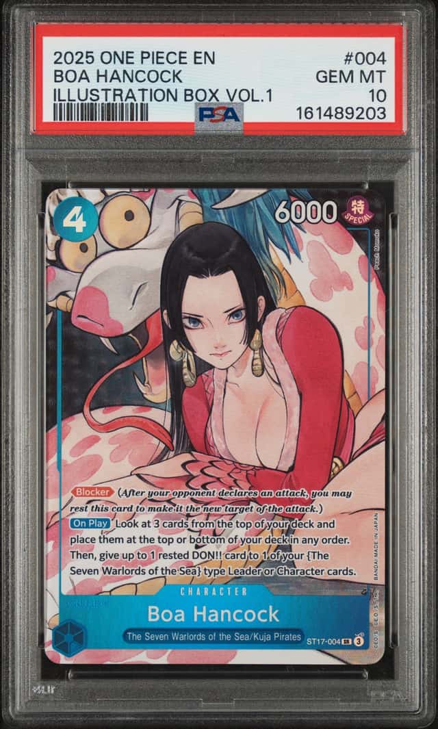 One Piece CCG Boa Hancock Illustration Bx. Vol. 1, ST17-004, PSA 10 Gem Mint