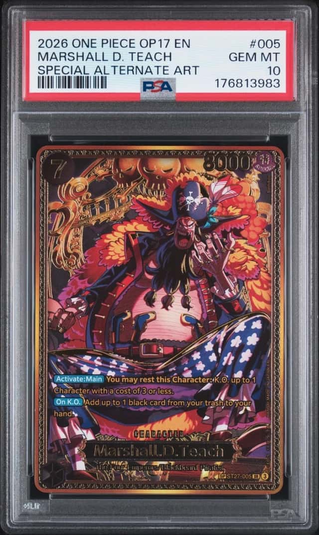 2026 ONE PIECE WORLD'S STRONGEST WARRIORS SPECIAL AA MARSHALL D. TEACH PSA 10