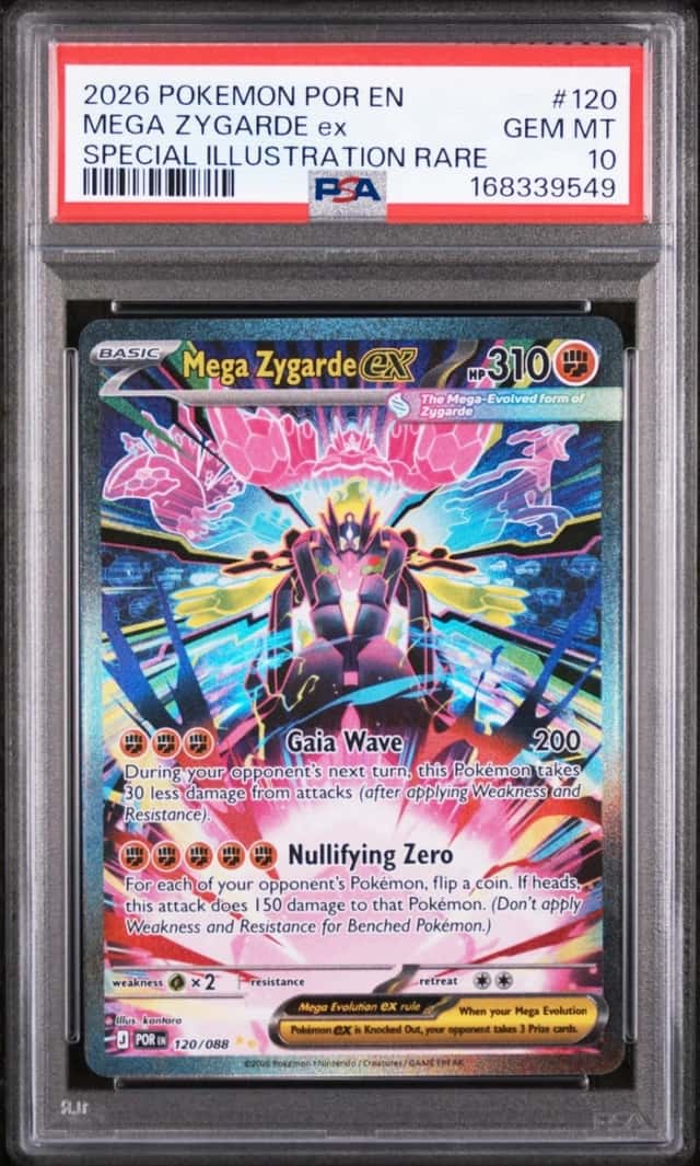2026 POKEMON PERFECT ORDER SPECIAL ILLUSTRATION RARE #120 MEGA ZYGARDE EX PSA 10
