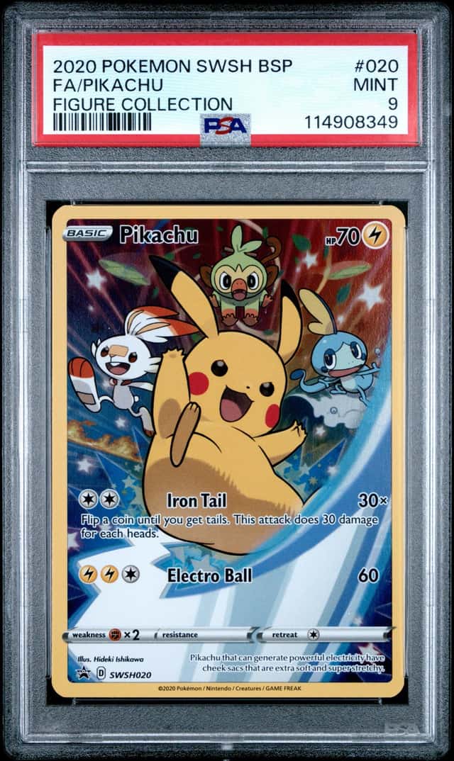 Pokemon PSA 9 Pikachu Promo 2020 SWSH020 Figure Collection English