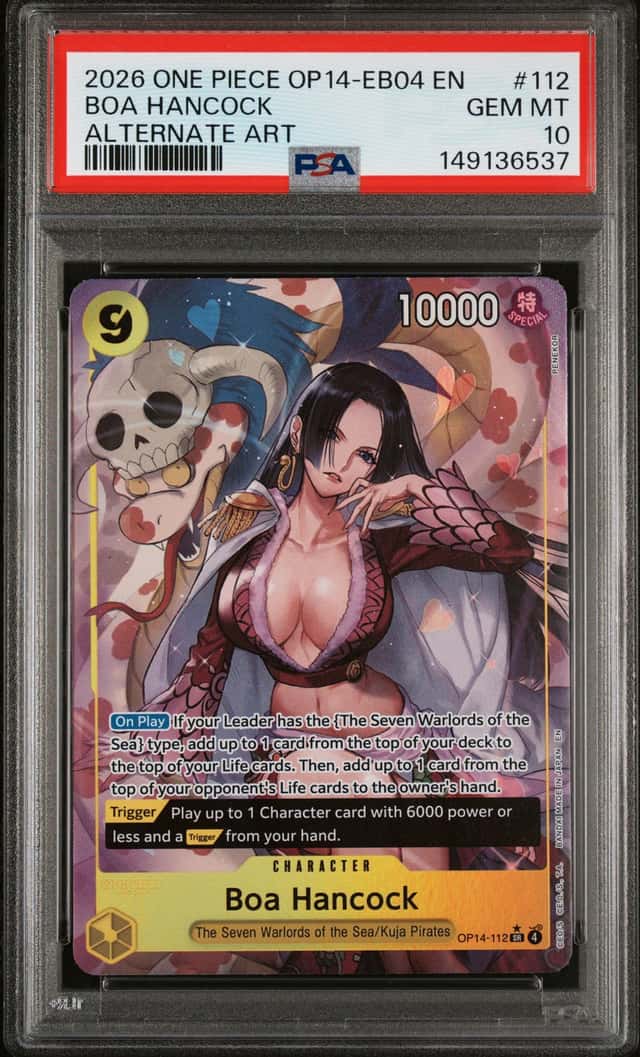 Boa Hancock-OP14-041 (Alternate Art) OP14-041 The Azure Sea's Seven Foil PSA 10