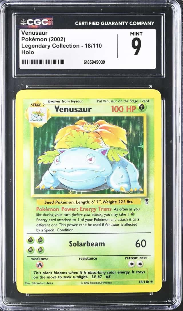 Legendary Collection Venusaur 18/110 Holo Rare CGC 9 Graded 2002 English