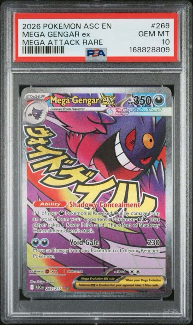 Pokemon TCG Mega Gengar ex 269/217 Me: Ascended Heroes Holo PSA 10
