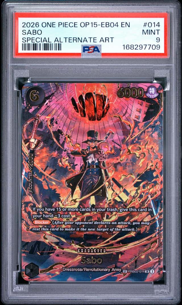2026 ONE PIECE ADVENTURE ON KAMI'S ISLAND SPECIAL ALT ART #014 SABO PSA 9