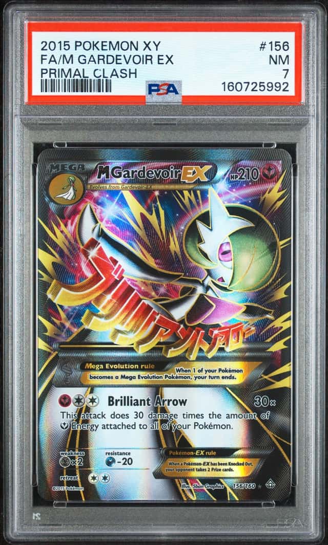 PSA 7 Mega Gardevior Ex 156/160 Pokémon Primal Clash Full Art Rare TCG NM