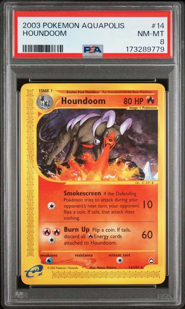 Pokemon Houndoom Aquapolis 14/147 PSA 8