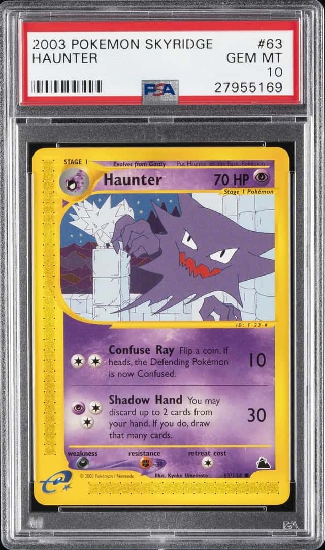 2003 POKEMON SKYRIDGE #63 HAUNTER PSA 10