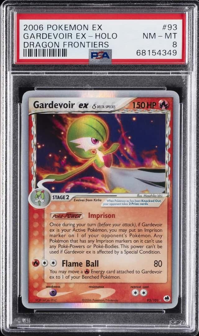 2006 POKEMON EX DRAGON FRONTIERS #93 GARDEVOIR EX-HOLO PSA 8