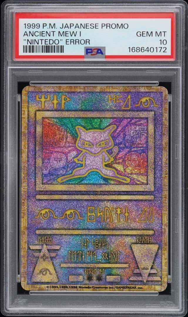 1998-99 POKEMON ANCIENT MEW I JP POKEMON JAPANESE PROMO "NINTEDO" ERROR PSA 10