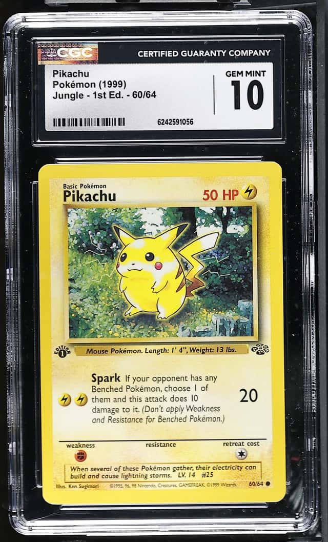 1999 Pokemon Jungle 1st Edition #60 Pikachu CGC 10 GEM MINT