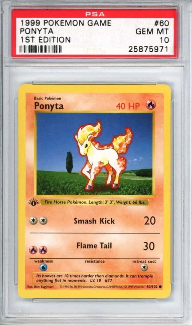 1999 PSA 10 1st (First) Edition Shadowless Pokémon Base Set Card English