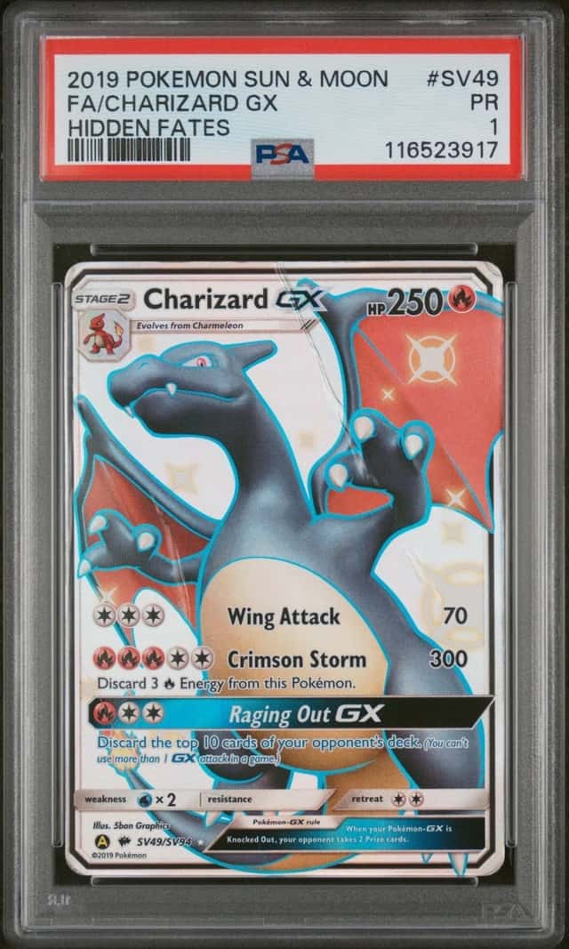 PSA 1 CHARIZARD GX SV49/SV94 | Hidden Fates Pokemon Card