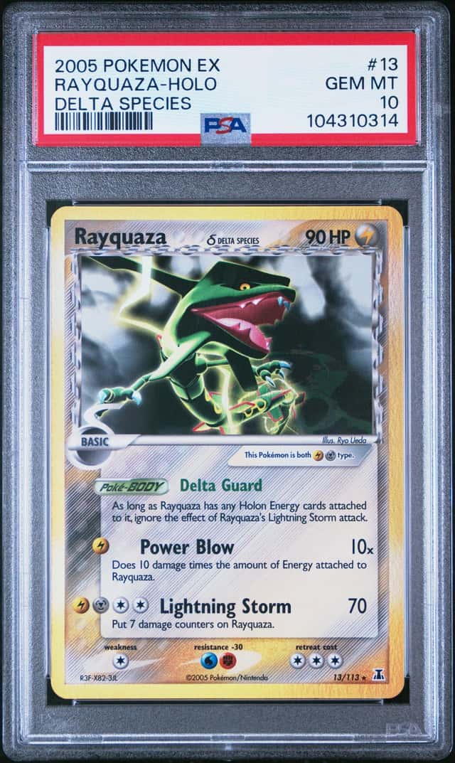 POKEMON RAYQUAZA-HOLO 2005 DELTA SPECIES #13 PSA 10
