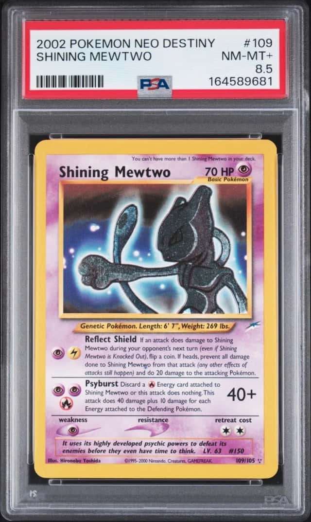 SHINING MEWTWO PSA 8.5 2002 POKEMON NEO DESTINY #109/105 POP 31 NM-MT+ 9681
