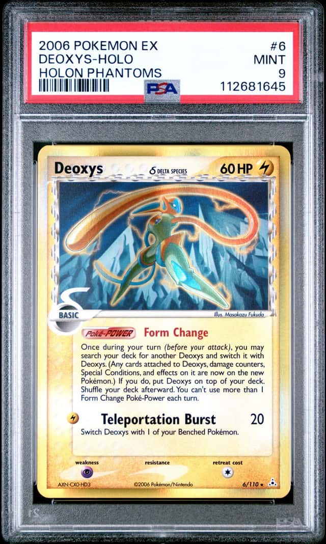 2006 POKEMON EX HOLON PHANTOMS #6 DEOXYS-HOLO PSA 9
