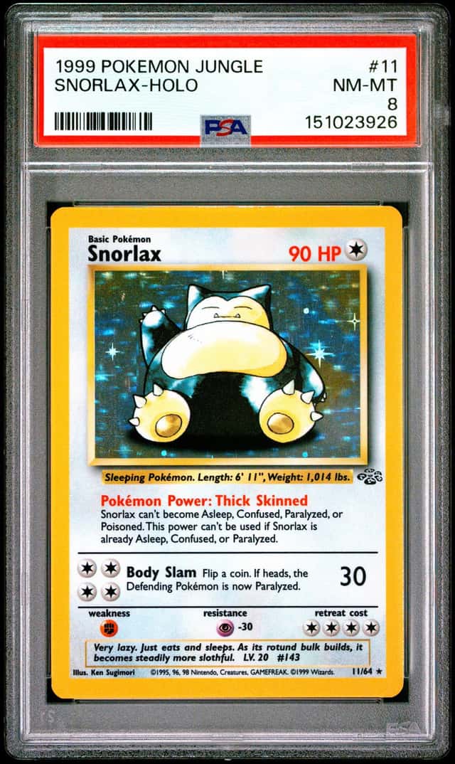Pokémon TCG Snorlax Holo PSA 10 Jungle