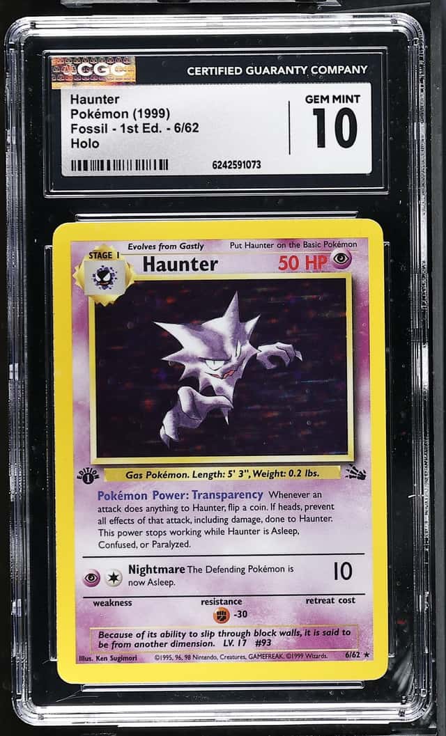 1999 Pokemon Fossil 1st Edition #6/62 Haunter Holo CGC 10 GEM MINT