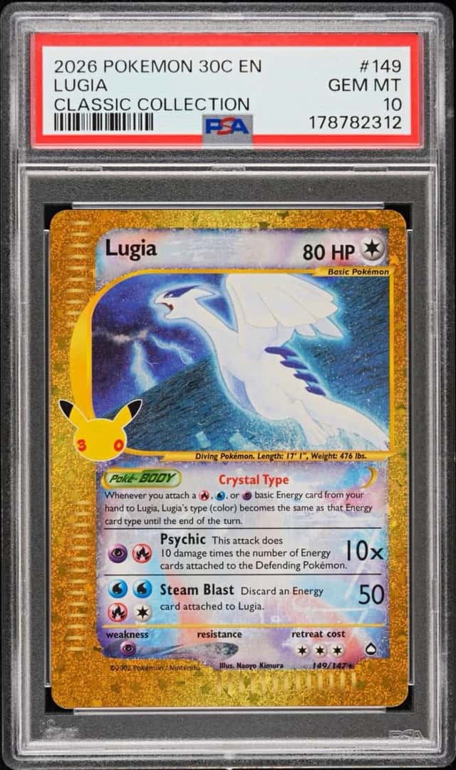 PSA 10 Crystal Lugia EN 30th Anniversary Celebration Collection 2026 #149 