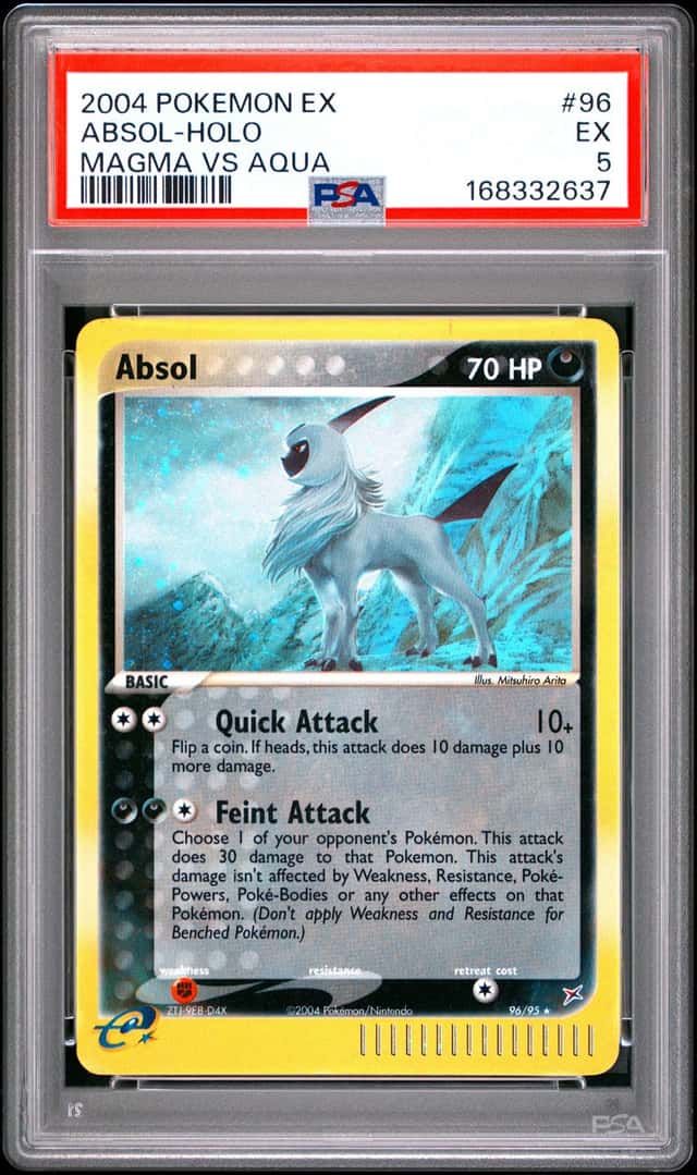 Absol Holo 96/95 Team Magma Vs Team Aqua Pokemon PSA 5