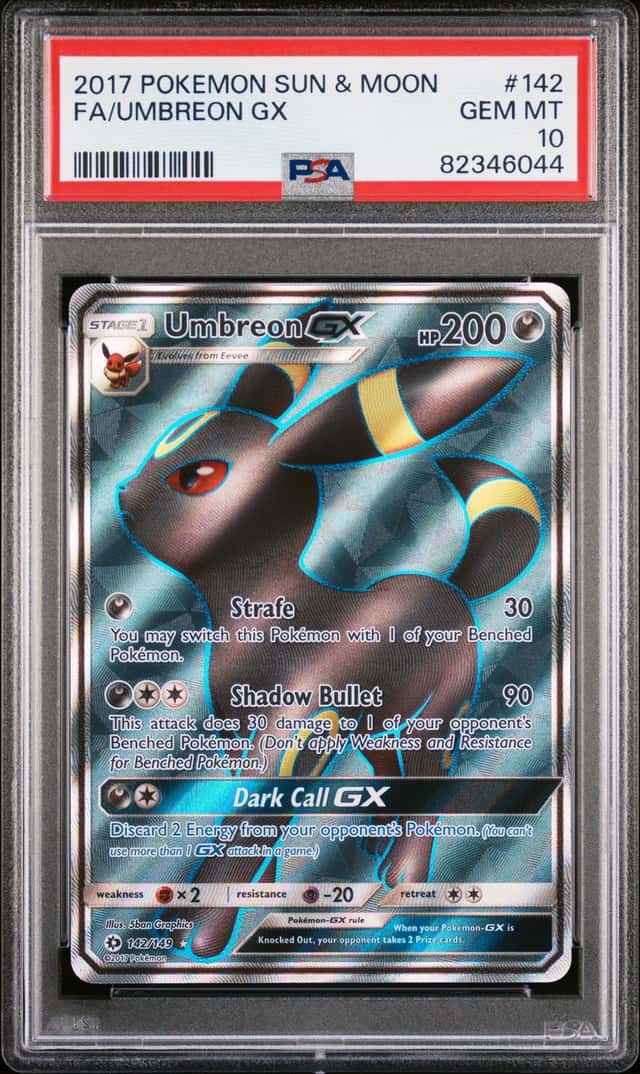 2017 Pokemon Sun & Moon Umbreon #142/149 PSA 10 GEM MINT