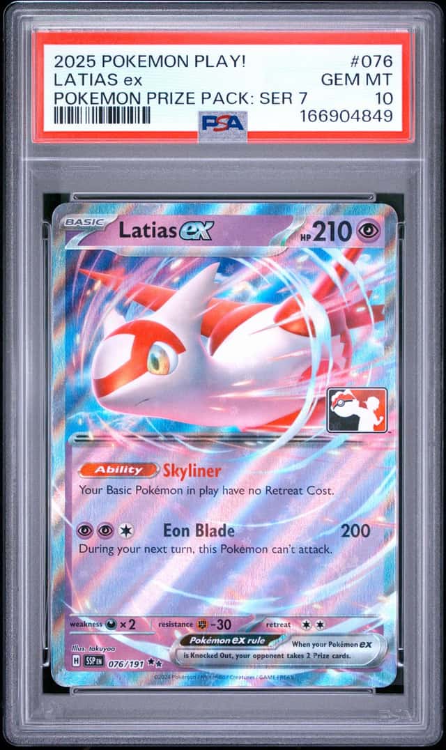 Latias ex PSA 10 2025 Pokemon Prize Series 7 Holo Surging Sparks #076/191 4849