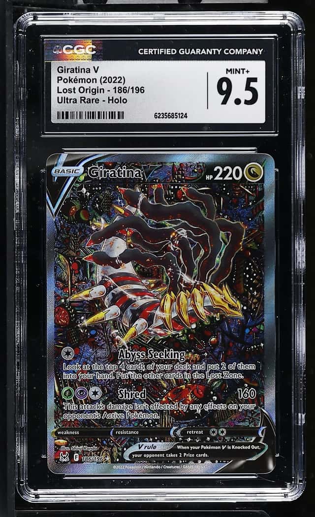 2022 Pokemon SWSH Lost Origin Giratina V #186/196 CGC 9.5 MINT+