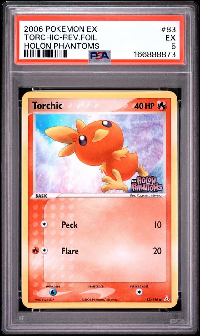 PSA 5 Torchic Reverse Holo Holon Phantoms 83/110 2006 Pokemon Vintage Low Pop