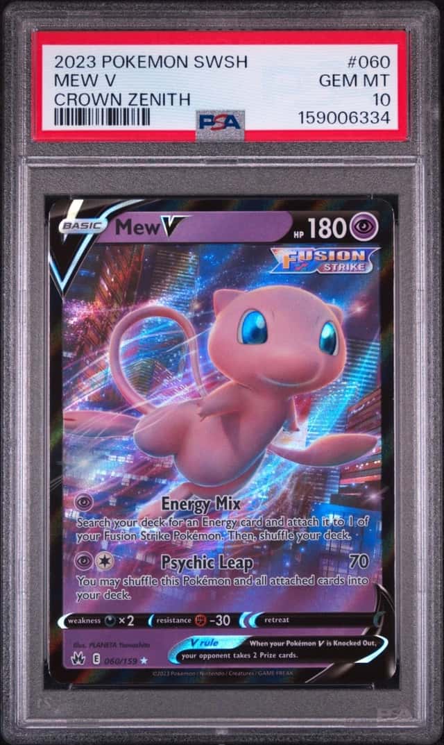 2023 POKEMON SWORD & SHIELD CROWN ZENITH #060 MEW V PSA 10
